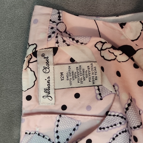 Jillian's Closet Girls Size 12M - NEW - Pink Bows Diaper Cover - Picture 5 of 15